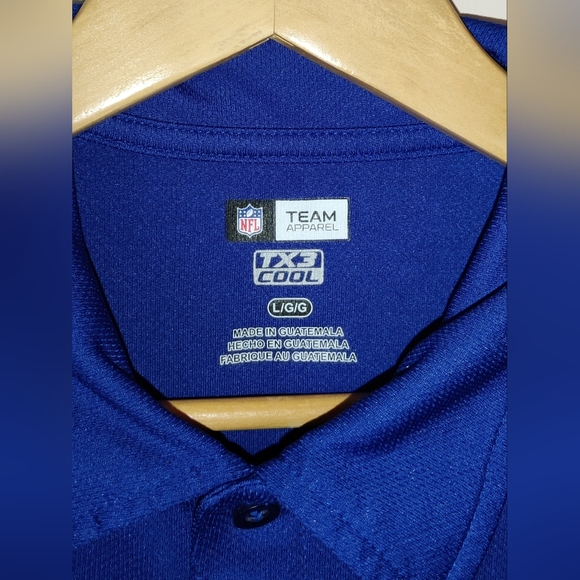 NFL Team Apparel Indianapolis Colts TX3 Cool Blue Polo Shirt Men's Size Large - Picture 3 of 4